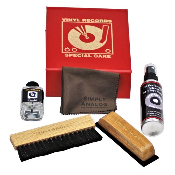 Simply Analog Vinyl Record Cleaning Box Set Red (SAVC004)