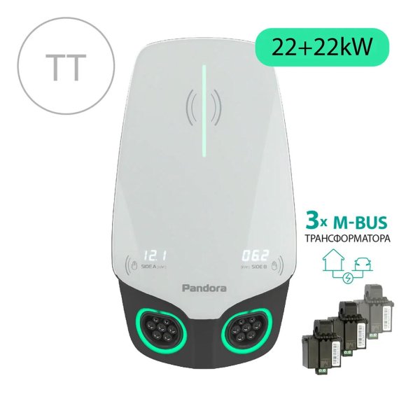 Зарядная станция Pandora Wall-E DUO TT Home Edition 22+22kW