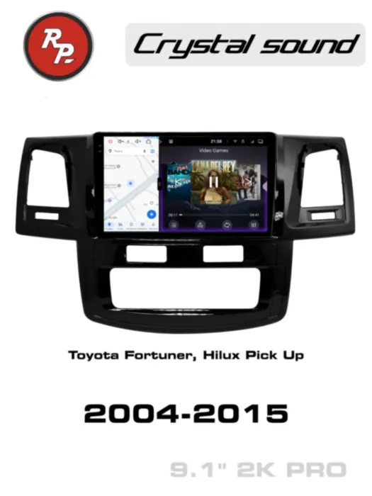 RedPower 85269PRO 9 дюймов для Toyota Fortuner (11.2004-06.2015)​, Hilux Pick Up (08.2004-10.2015)
